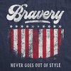 Bravery Never Goes Out of Style Military Funny T Shirts for Men(Heather Navy)