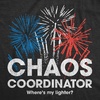 Chaos Coordinator Fireworks Fourth of July Funny T Shirts for Men