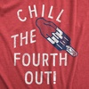 Chill The Fourth Out Popsicle 4th of July Funny Shirt for Women(Heather Red – Chill)