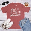 Dont Touch My Freedom Fourth of July Party Funny T Shirts for Men(Heather Red – Freedom)
