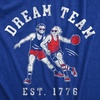 Dream Team 1776 Washington Fourth of July Funny T Shirts for Men(Heather Royal – Dream)