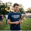 Firework Fourth of July Firecracker Humor Funny T Shirts for Men(Heather Navy – Staff)