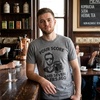 Four Score and Seven Beers Ago Fourth of July Abe Shirts for Men(Dark Heather Grey)