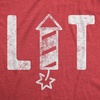 Lit Firework Parade Firecracker 4th of July Funny Shirt for Women(Heather Red – Lit)