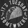 Mens Funny Taco T Shirts Adult Humor Mexican Food Tees for Guys(Heather Black – Tuesday Somewhere)
