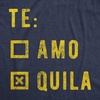 Mens Funny Taco T Shirts Adult Humor Mexican Food Tees for Guys(Heather Navy – Te Amo)
