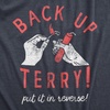 Patriotic on Independence Day 4th of July Funny T Shirt for Women(Heather Navy – Back Up Terry)