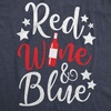 Patriotic on Independence Day 4th of July Funny T Shirt for Women(Heather Navy – Red Wine Blue)