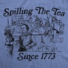 Spilling The Tea Since 1773 US History Boston Shirt for Women(Light Heather Blue)