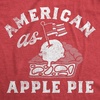 Womens Funny T Shirts American As Apple Pie 4th of July Tee for Ladies(Heather Red – American as Apple Pie)