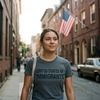 Womens United States of Immigrants Funny Citizen American T Shirt(Dark Heather Grey)