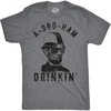 A-Bro-Ham Drinkin Fourth of July Lincoln Funny T Shirts for Men(Dark Heather Grey)