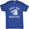 Bald and Beautiful Fourth of July Party Funny T Shirts for Men(Heather Royal)