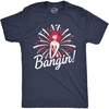 Bangin Fourth of July Patriotic Day Humor Funny T Shirts for Men(Heather Navy)