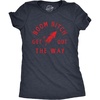 Boom Bitch Get Out The Way Firework 4th of July Shirt for Women(Heather Navy)