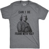 Can I Be Frank with You Fourth of July USA Funny T Shirts for Men(Dark Heather Grey)