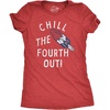 Chill The Fourth Out Popsicle 4th of July Funny Shirt for Women(Heather Red – Chill)