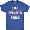 Mens Funny T Shirts Star Spangled Squad 4th of July Tee for Men