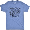Spilling The Tea Since 1773 Boston Party Funny T Shirts for Men(Light Heather Blue)