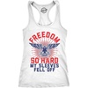 Womens Tank Freedom so Hard My Sleeves Fell Off Tanktop(White)