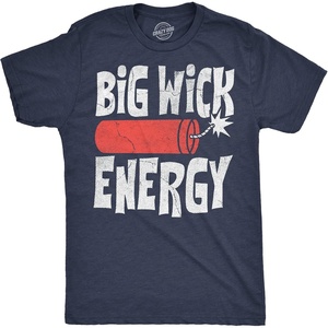 Big Wick Energy Fourth of July Fireworks Funny T Shirts for Men