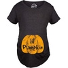 Maternity Skeleton Baby Halloween Pregnancy Announcement T Shirt(Lil Pumpkin)