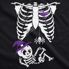 Maternity Skeleton Baby Halloween Pregnancy Announcement T Shirt(Witch)