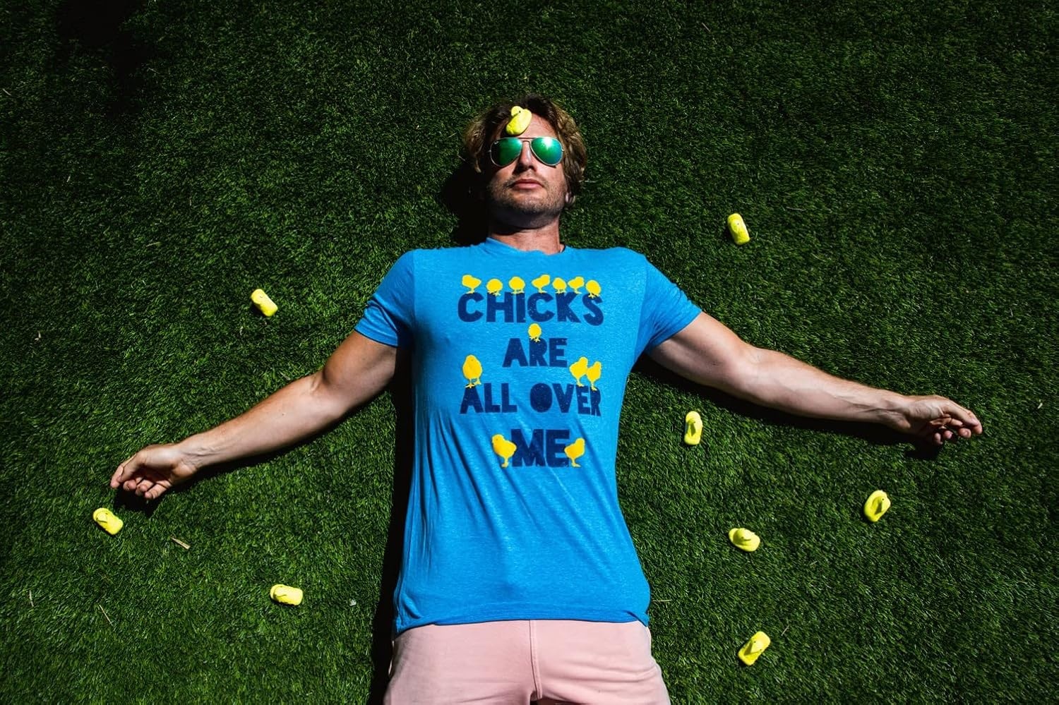 image:imageChicks are All Over Me Funny Easter Chicken Egg T Shirts for MenDark Heather Grey