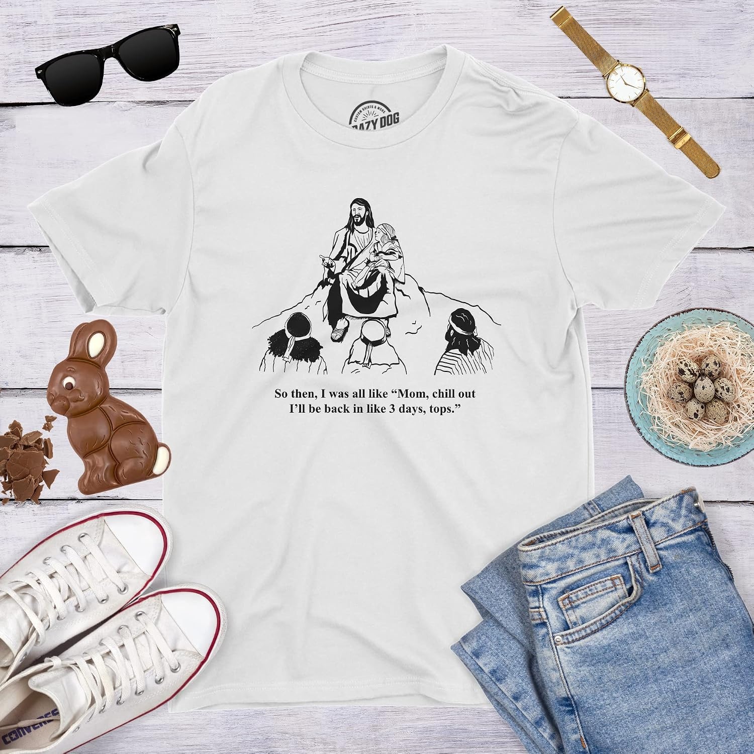 image:imageMens Funny Jesus T Shirts Religious Tees with Funny Sayings for GuysWhite Story Time
