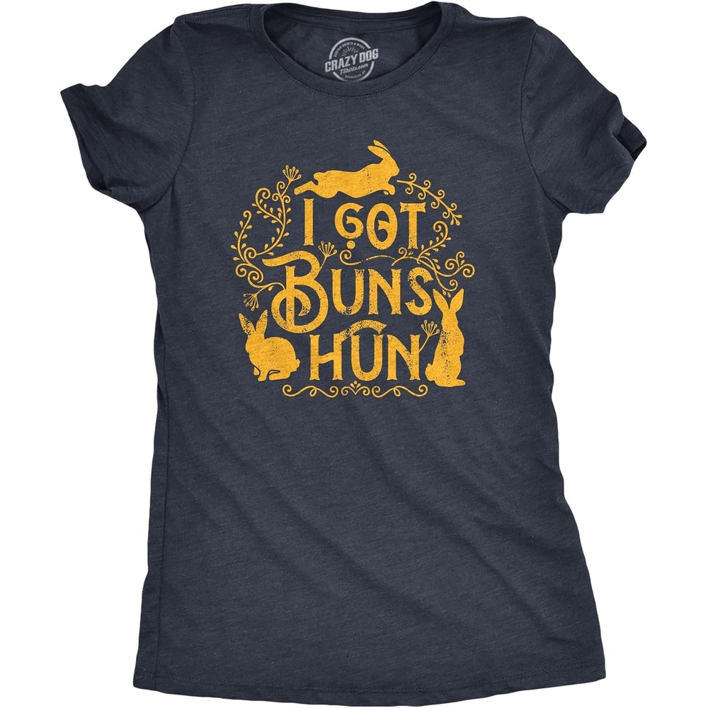 image:imageI Got Buns Hun Cute Bunny Rabbit Easter Funny Shirt for WomenHeather Navy Buns