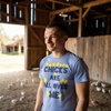 Chicks are All Over Me Funny Easter Chicken Egg T Shirts for Men(Dark Heather Grey)
