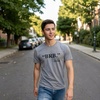 Mens Funny Jesus T Shirts Religious Tees with Funny Sayings for Guys(Dark Heather Grey – Brb)