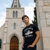 Mens Funny Jesus T Shirts Religious Tees with Funny Sayings for Guys(Heather Black – Jesus is Outta This World)