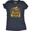 I Got Buns Hun Cute Bunny Rabbit Easter Funny Shirt for Women(Heather Navy – Buns)