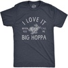 I Love It When You Call Me Big Hoppa Easter Funny Shirts for Men(Heather Navy)