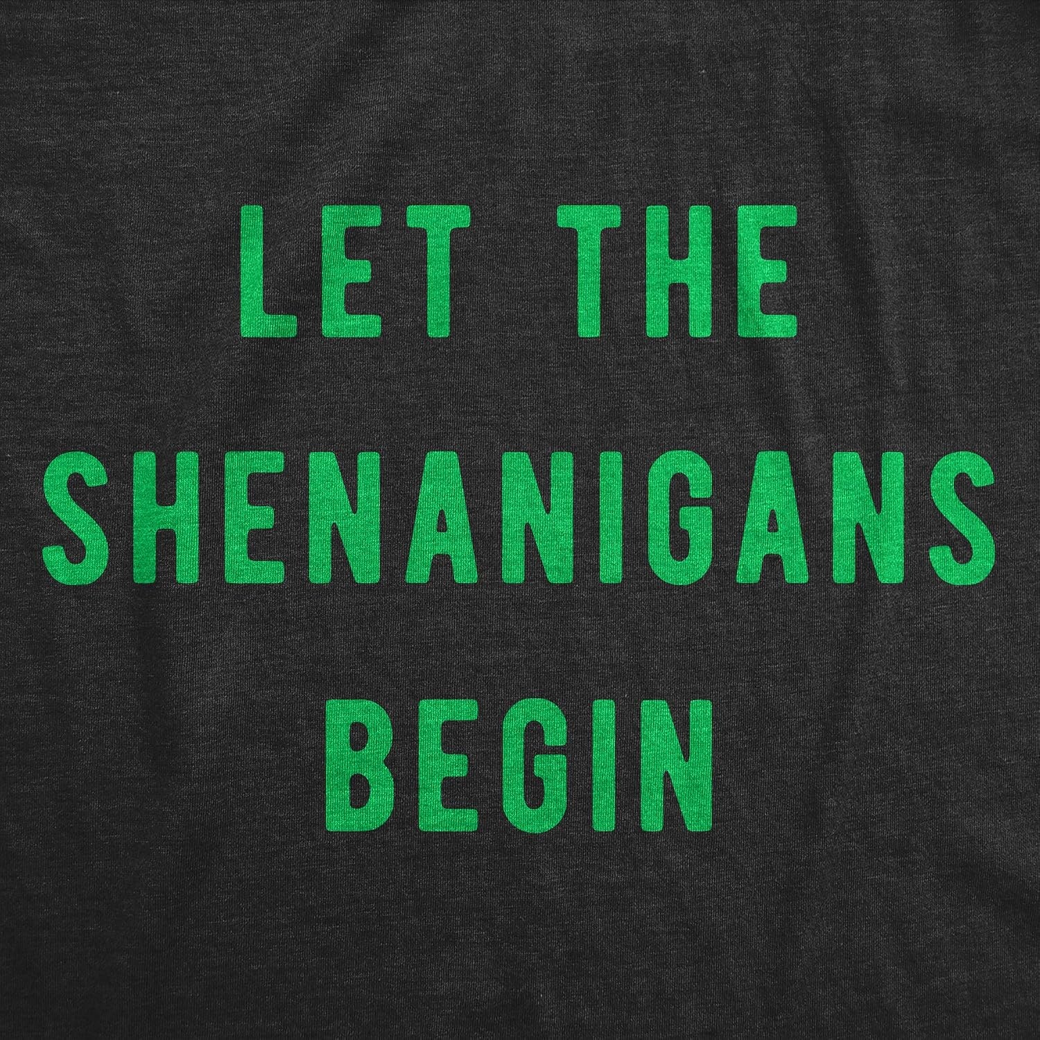 image:imageLet The Shenanigans Begin Saint Patricks Day Shirt for WomenHeather Black