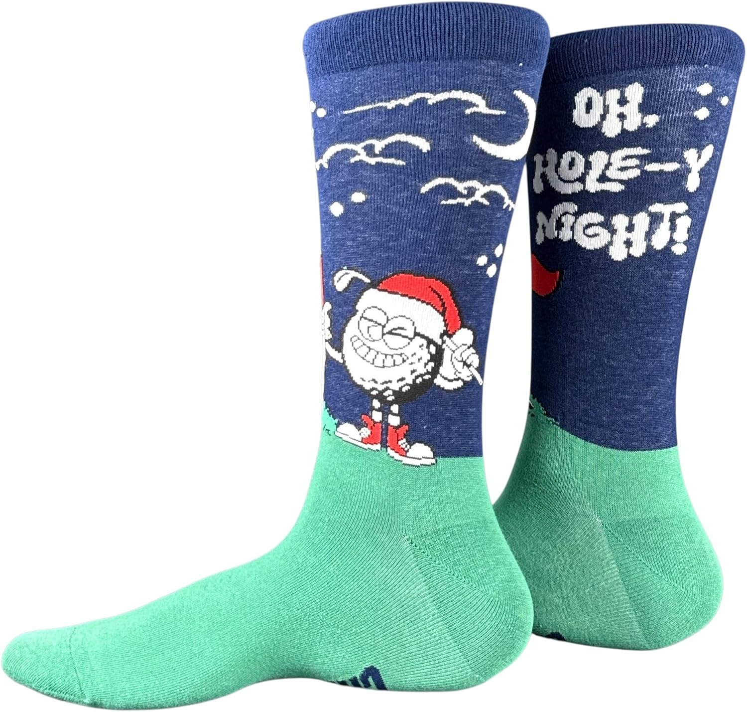 image:imageMens Oh Holey Night Socks Funny Christmas Golfing Footwear For Men