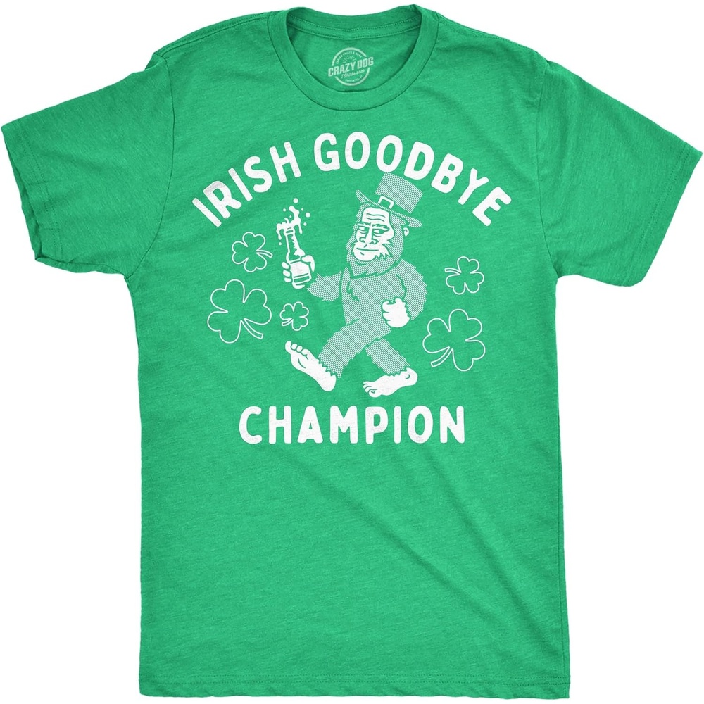 image:imageIrish Goodbye Champion Saint Patricks Day Funny T Shirts for MenHeather Green Irish Goodbye
