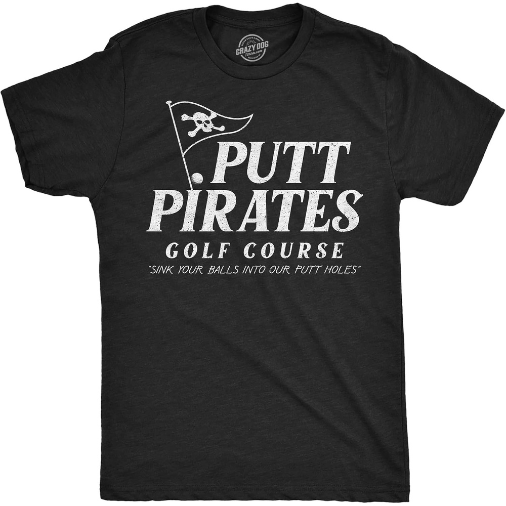 image:imageMens Funny T Shirts Putt Pirates Golf Course Golfing Pirate Tee for Men