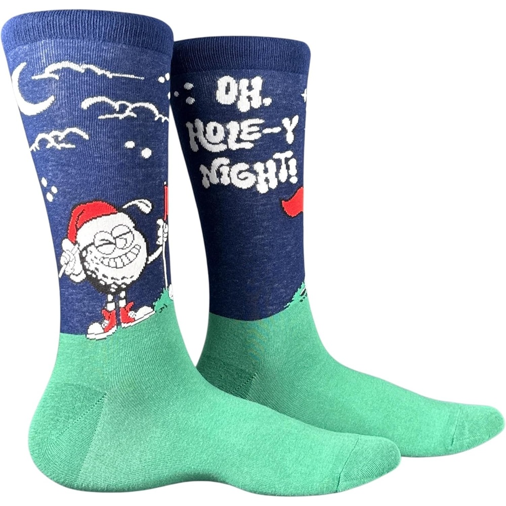 image:imageMens Oh Holey Night Socks Funny Christmas Golfing Footwear For Men