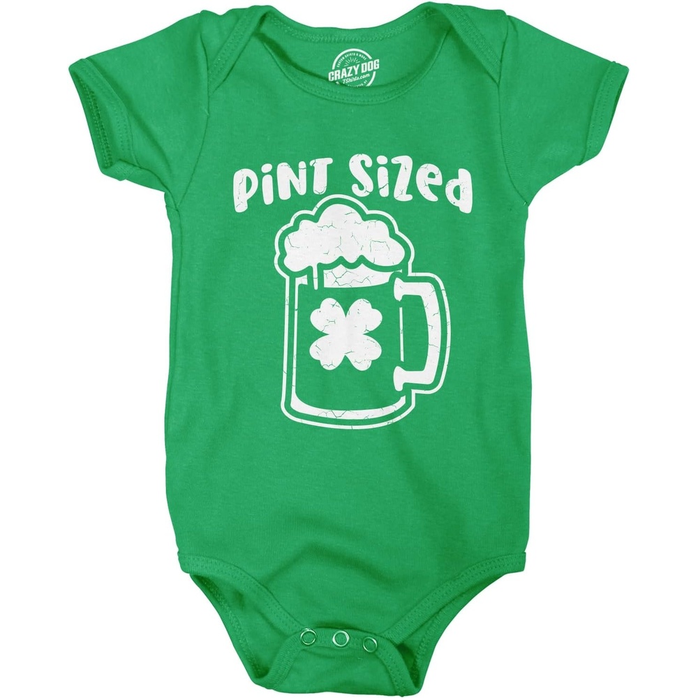 image:imagePint Sized Baby Bodysuit Funny St Patricks Day Jumper For Infants