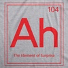 Crazy Dog T-Shirts Ah The Element Of Surprise Funny Periodic Table Hoodie(Light Heather Grey)