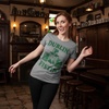 Cute Saint Patricks Day Funny Graphic Novelty T Shirts for Women(Dark Heather Grey – Dublin Fistin)