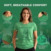 Cute Saint Patricks Day Funny Graphic Novelty T Shirts for Women(Heather Black – Go Luck Yourself)