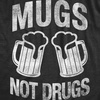 Cute Saint Patricks Day Funny Graphic Novelty T Shirts for Women(Heather Black – Mugs Not Drugs)