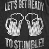 Cute Saint Patricks Day Funny Graphic Novelty T Shirts for Women(Heather Black – Ready to Stumble)