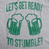 Cute Saint Patricks Day Funny Graphic Novelty T Shirts for Women(Light Heather Grey – Ready to Stumble)