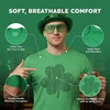 Mens Saint Patricks Day T Shirts Funny St Pattys Tees for Guys(Heather Green – Distressed Clover)