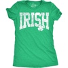 Irish Collegiate Saint Patricks Day Funny Graphic Shirt for Women
