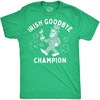 Irish Goodbye Champion Saint Patricks Day Funny T Shirts for Men(Heather Green – Irish Goodbye)